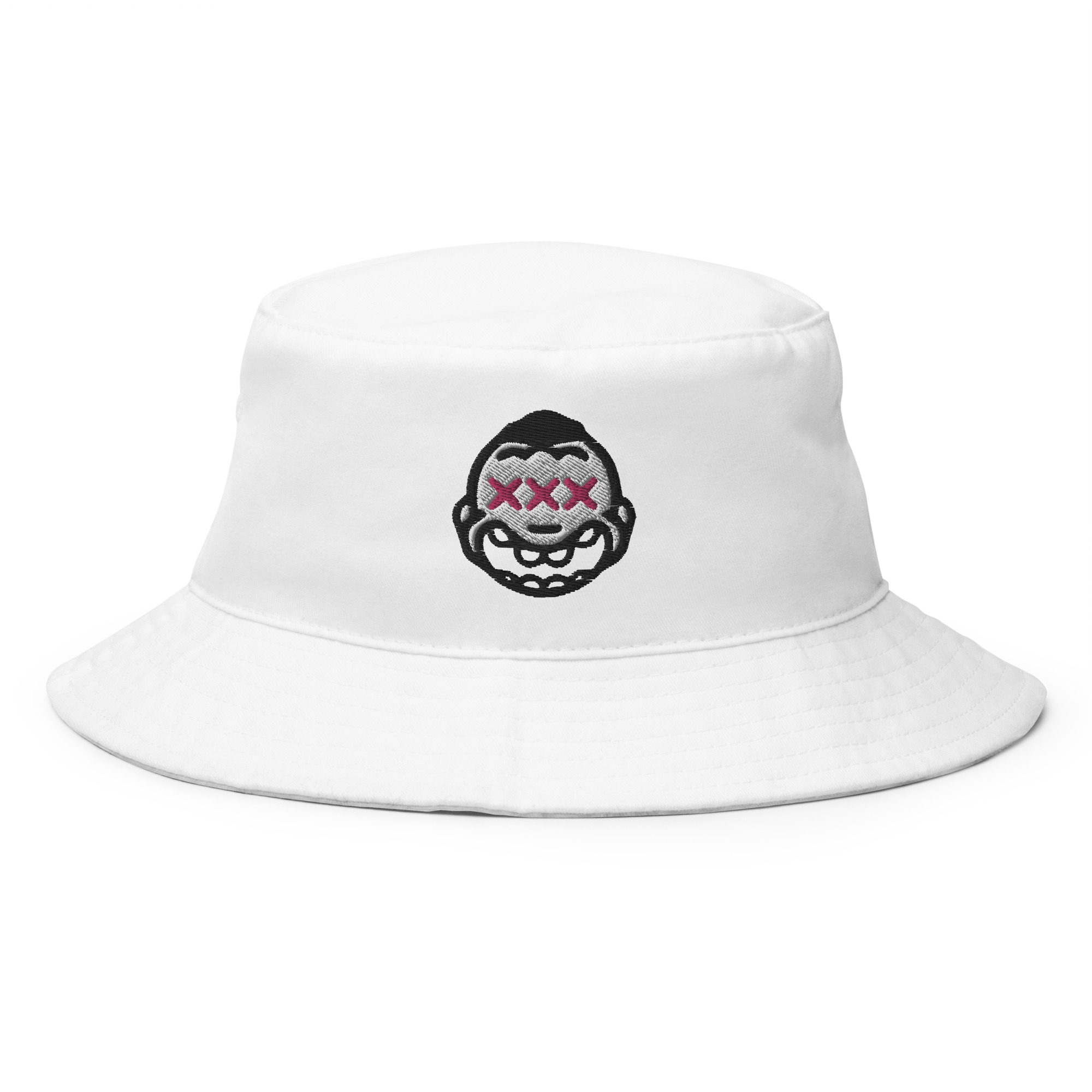 Doodle Series Third Eye Jack Bucket Hat - White